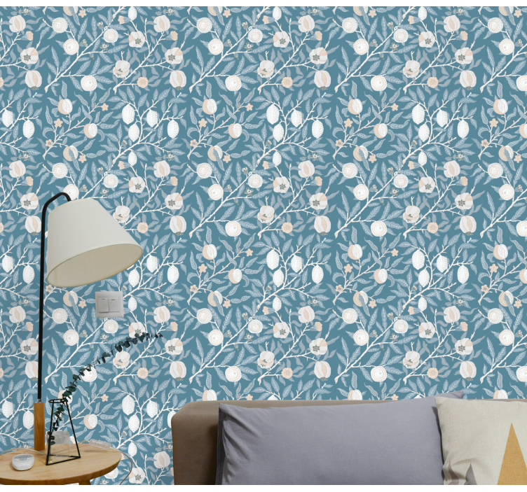Floral Patterned flowers wallpaper - TenStickers