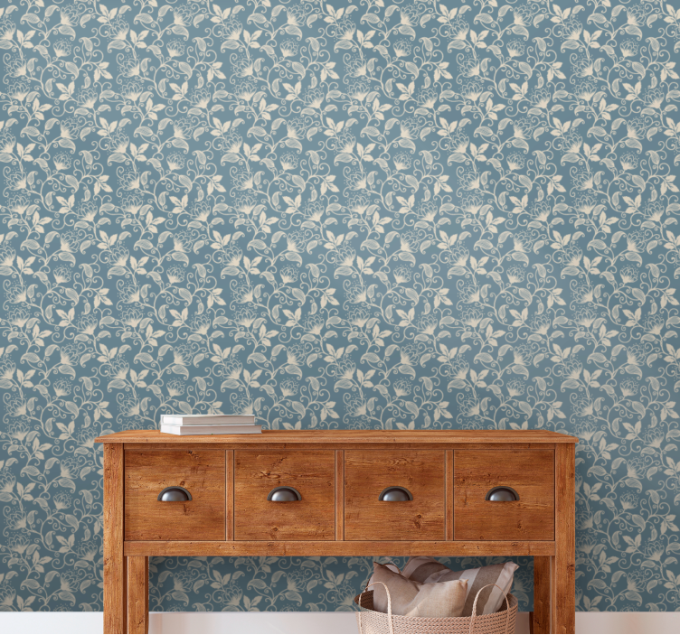 Floral Vintage Pattern wallpaper flowery - TenStickers