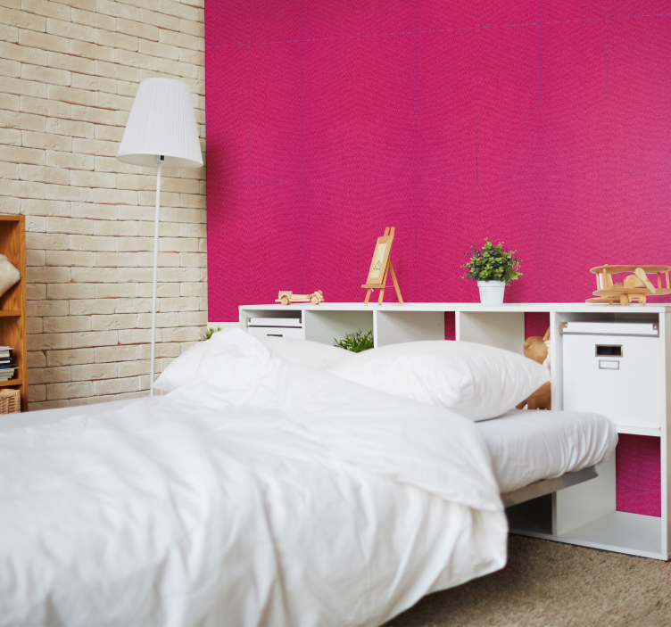 Fucsia Pink solid wallpaper - TenStickers