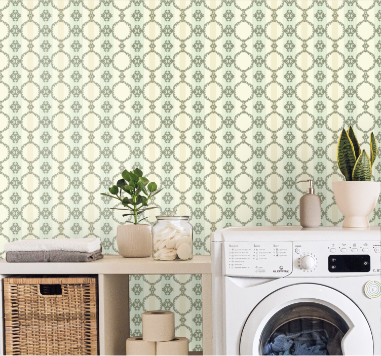 Elegnant circular Patterns tiles wallpaper - TenStickers
