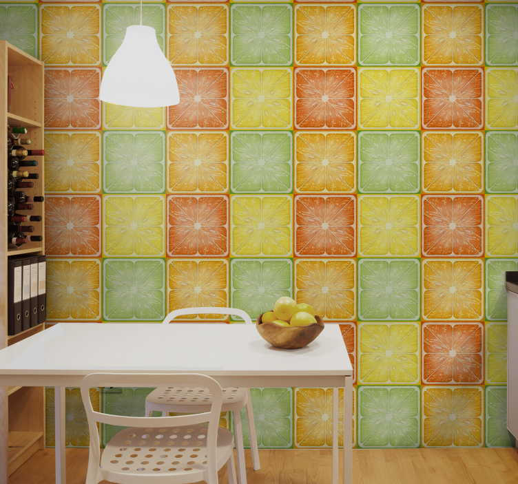 Geometric Tile Design tiles wallpaper - TenStickers