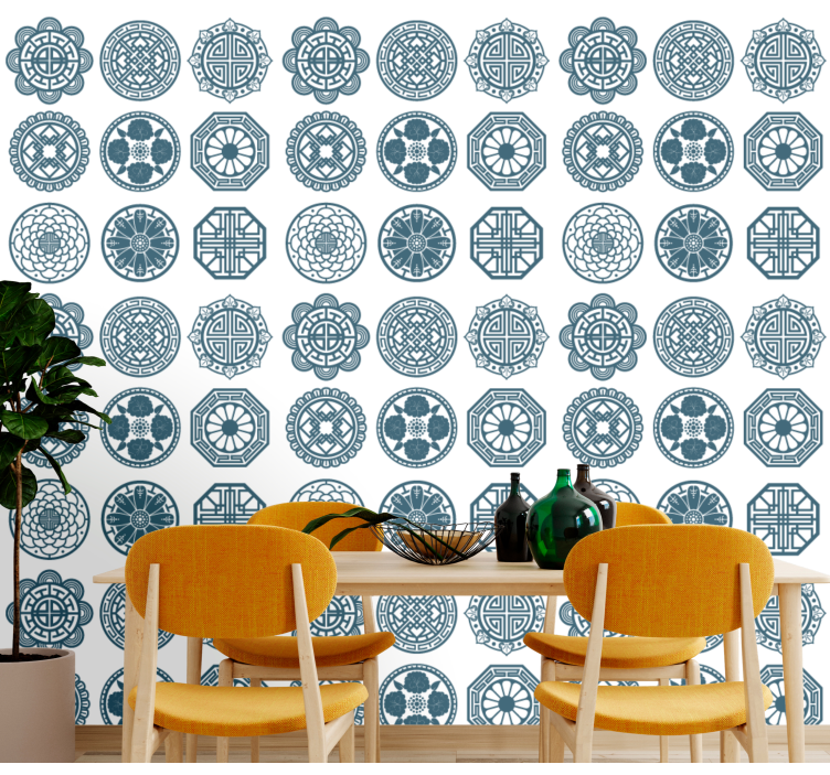 Geometric Tile Patterns tiles wallpaper - TenStickers