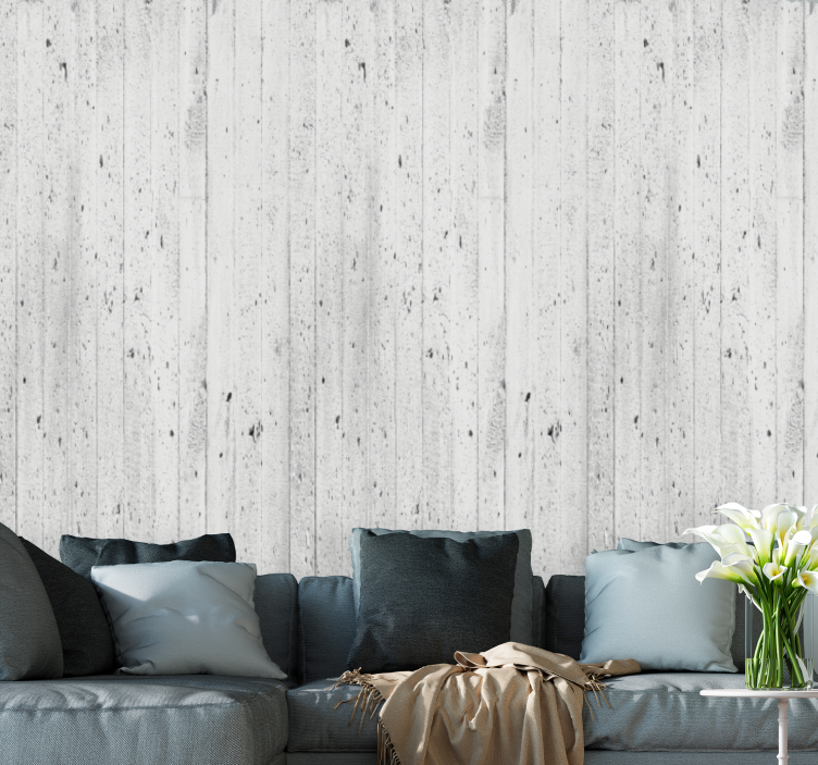 Gray concrete effect texture Rustic Wallpaper - TenStickers