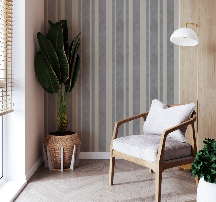 Gray shades vertical striped wallpaper - TenStickers