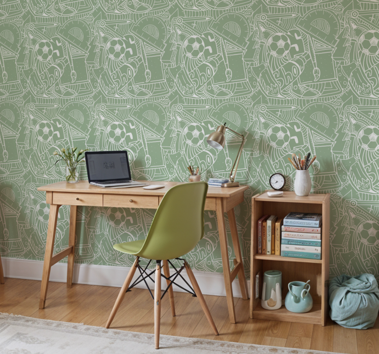 green school chalk teenage bedroom wallpaper - TenStickers