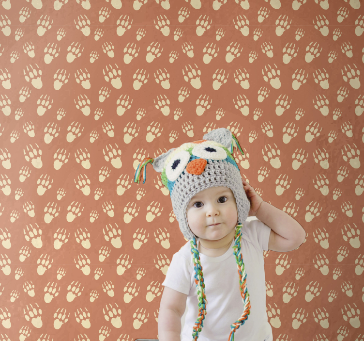 Hedgedog orange prints cute animal wallpaper - TenStickers