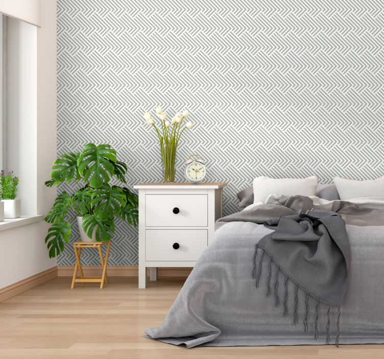Herringbone Elegance wallpaper geometric - TenStickers