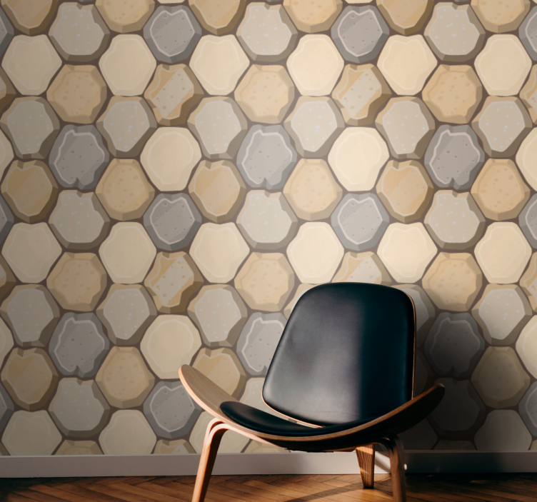 Honeycomb Hexagons wallpaper patterns - TenStickers