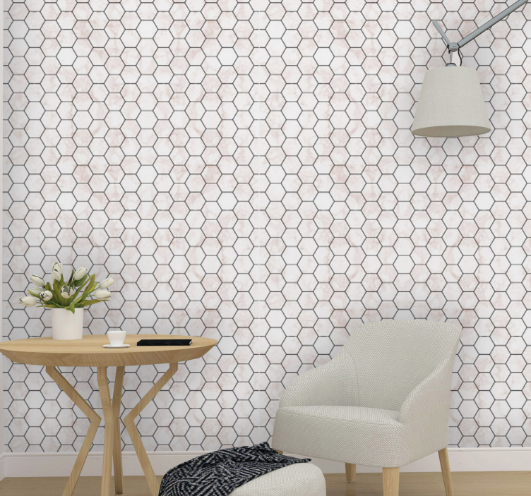 Honeycomb Structure wallpaper patterns - TenStickers