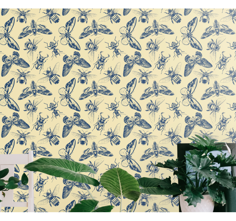 Insect Patterns Collection cute animal wallpaper - TenStickers