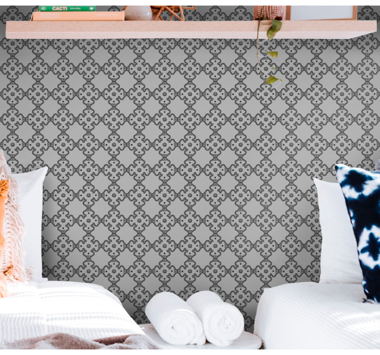 Intricate Quatrefoil ornamental wallpaper - TenStickers