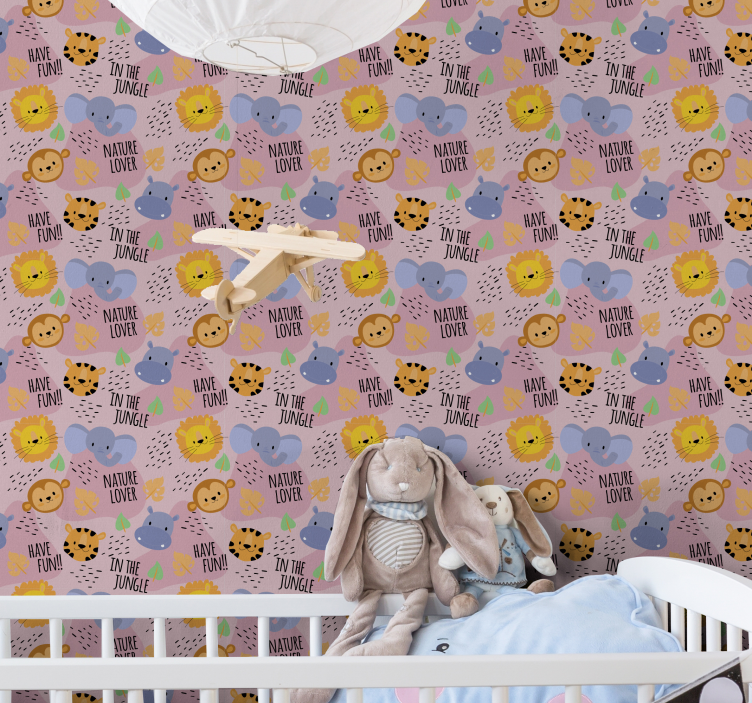 Jungle nature lover wallpaper for the nursery - TenStickers