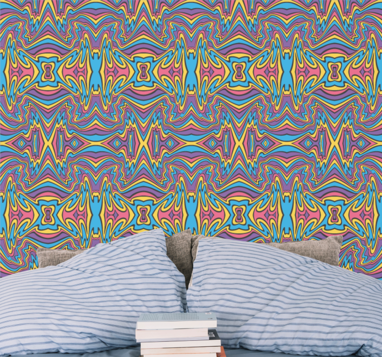 Kaleidoscopic Pattern abstract wallpaper - TenStickers