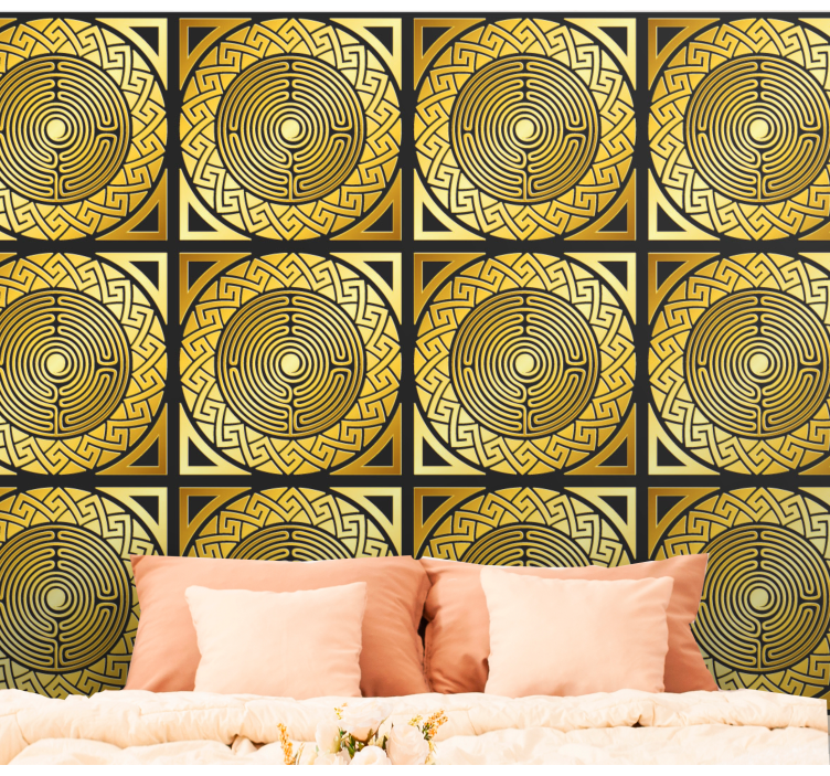 Labyrinthine Symmetry the yellow wallpaper - TenStickers