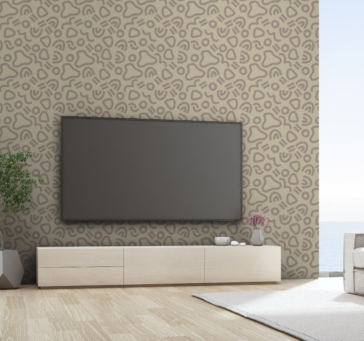 Brown elegant motif leopards wallpaper - TenStickers