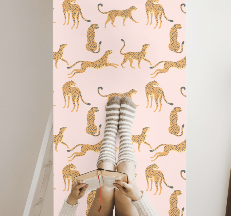 Leopard Print Aesthetic cute animal wallpaper - TenStickers