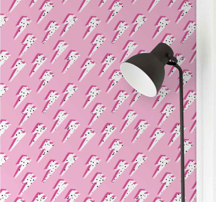 Lightning Bolt Pattern art deco wallpaper - TenStickers