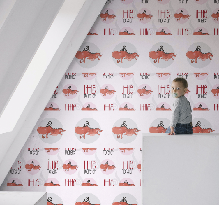 Little Monster Design cute animal wallpaper - TenStickers