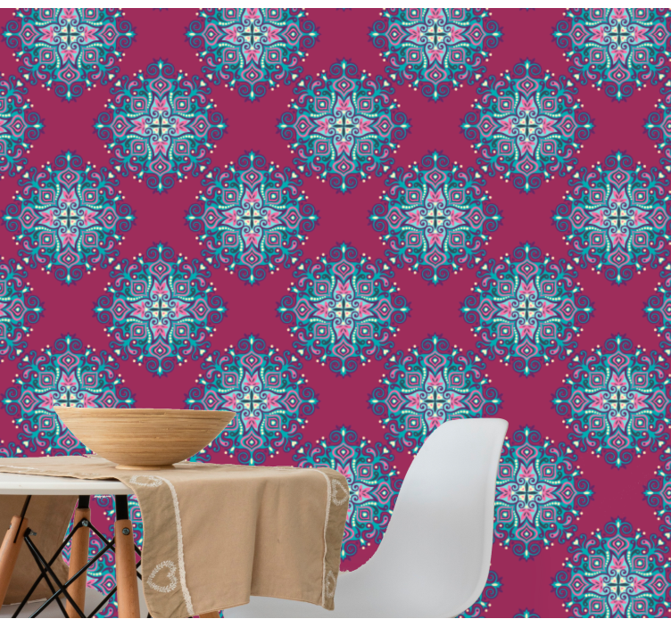 Mandala Pattern ornamental wallpaper - TenStickers