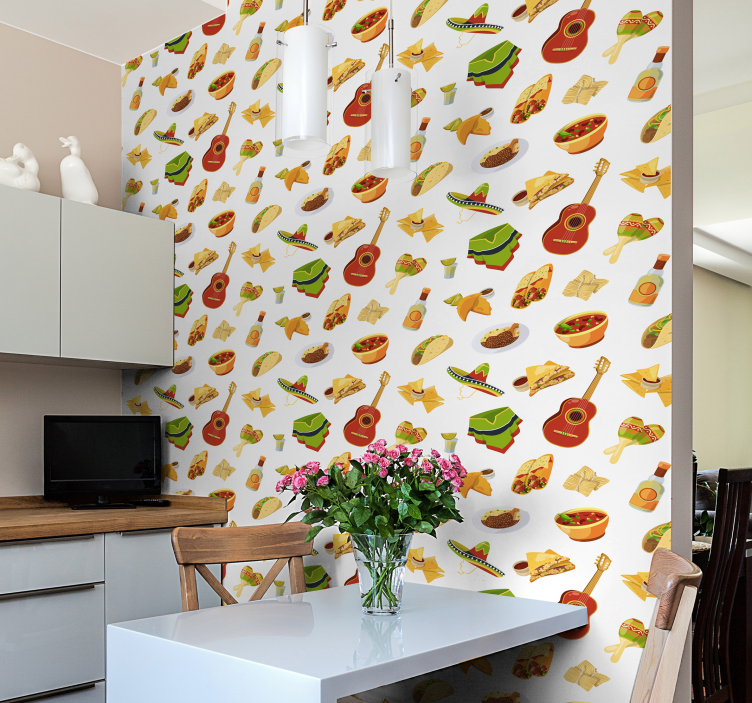 Mexican Feast Kitchen Wallpaper - TenStickers