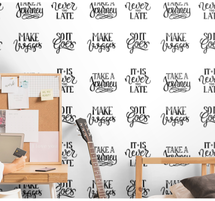 Motivational Quotes text wallpaper - TenStickers