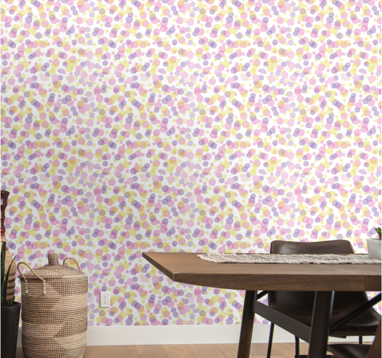 Multicolor Polka wallpaper dots - TenStickers