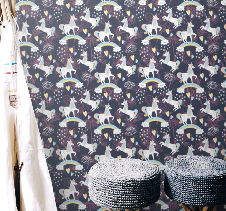 Mythical Creature Pattern butterfly wallpaper - TenStickers