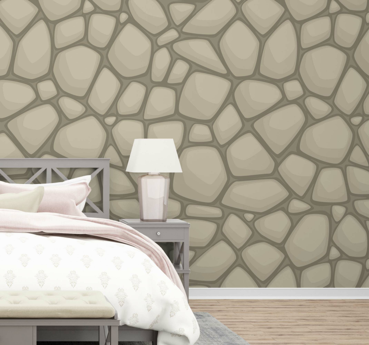 Natural stone beige Stone Wallpaper - TenStickers