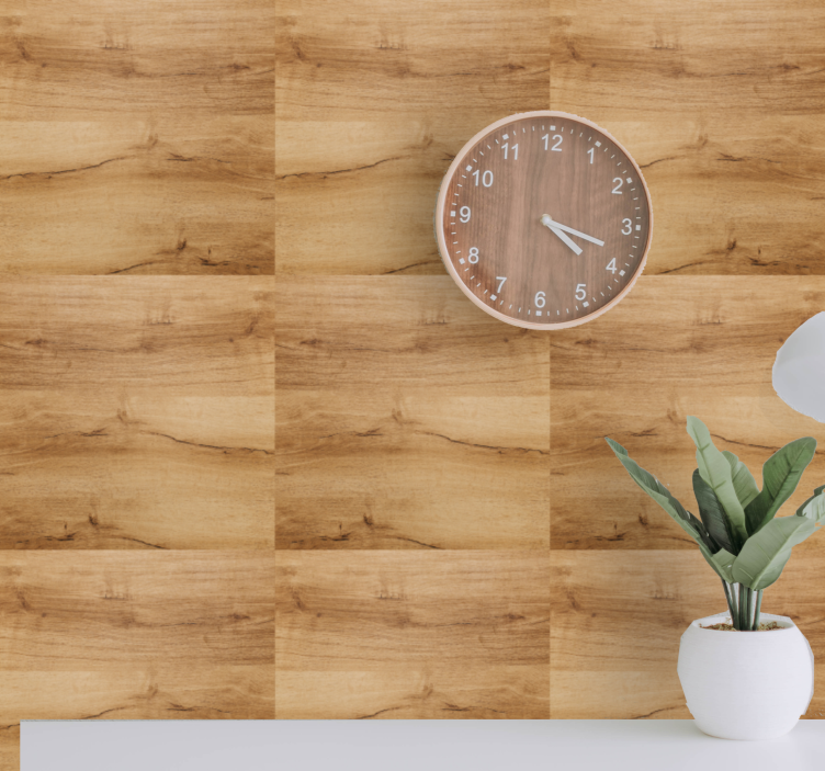 Natural simple pattern wood feature wallpaper - TenStickers
