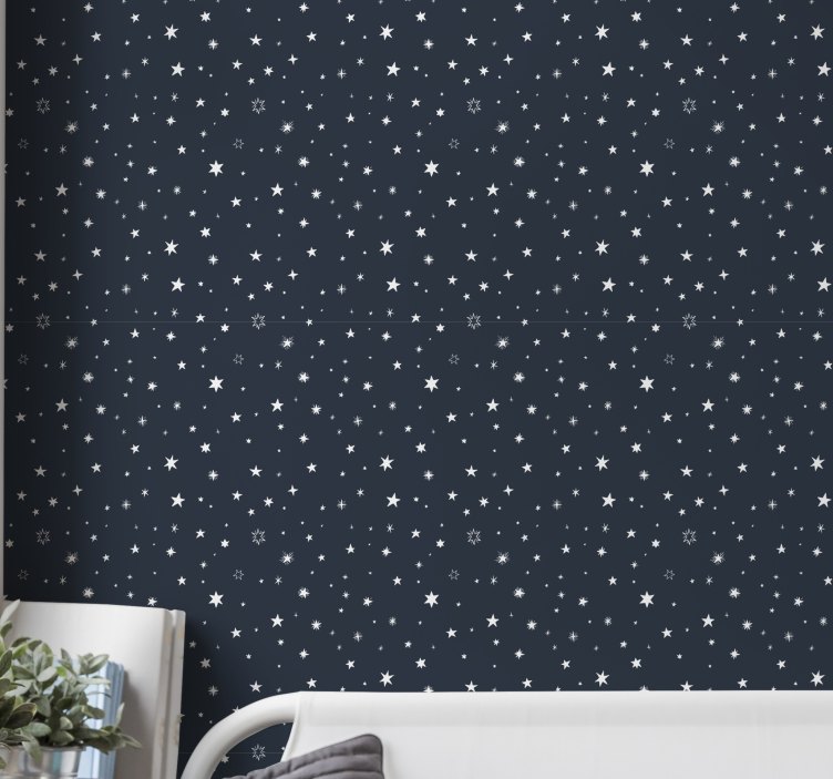 Night sky Teen Bedroom Wallpaper - TenStickers