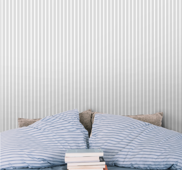 Nordic white and gray vertical wallpaper - TenStickers