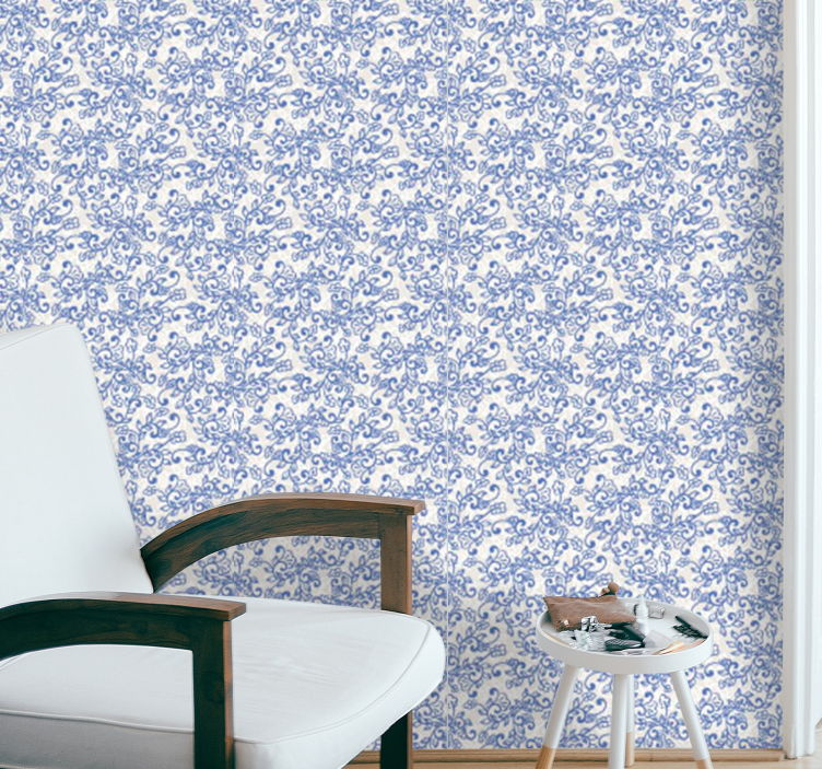 Ornamental Floral wallpaper flowery - TenStickers