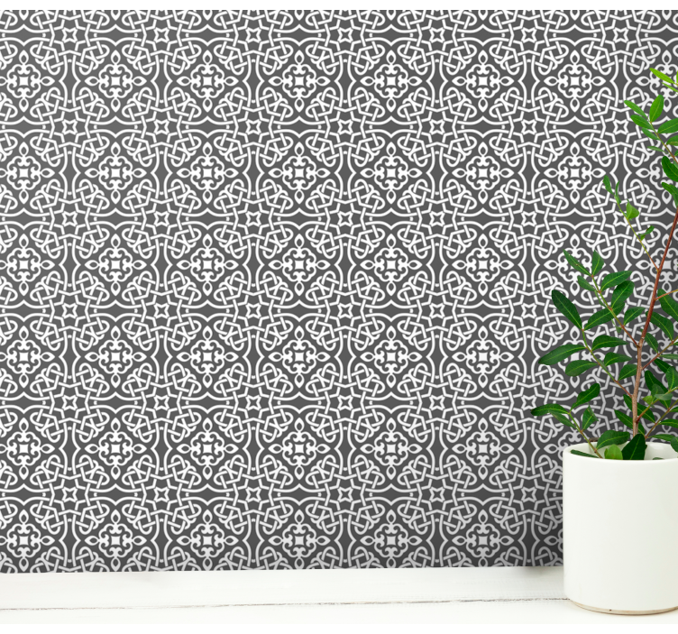 Ornamental Symmetry wallpaper flowery - TenStickers