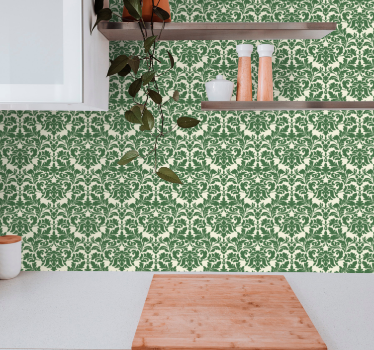 Ornate Botanical wallpaper flowery - TenStickers