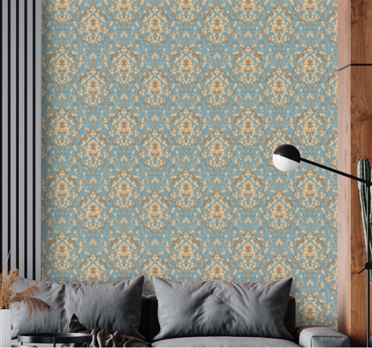 Ornate floral Damask other vintage wallpaper - TenStickers
