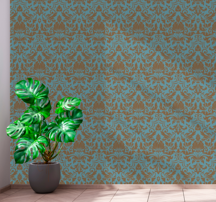 Ornate Foliage Motifs tiles wallpaper - TenStickers