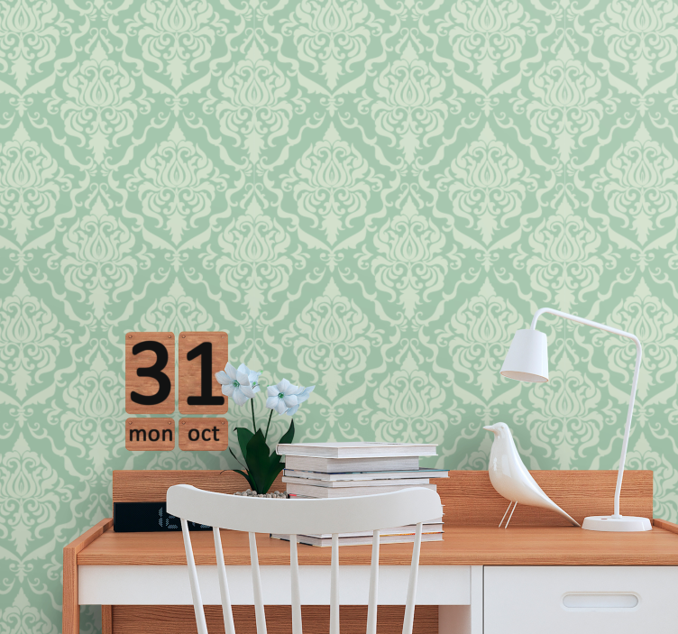 Ornate Tile Effect tiles wallpaper - TenStickers