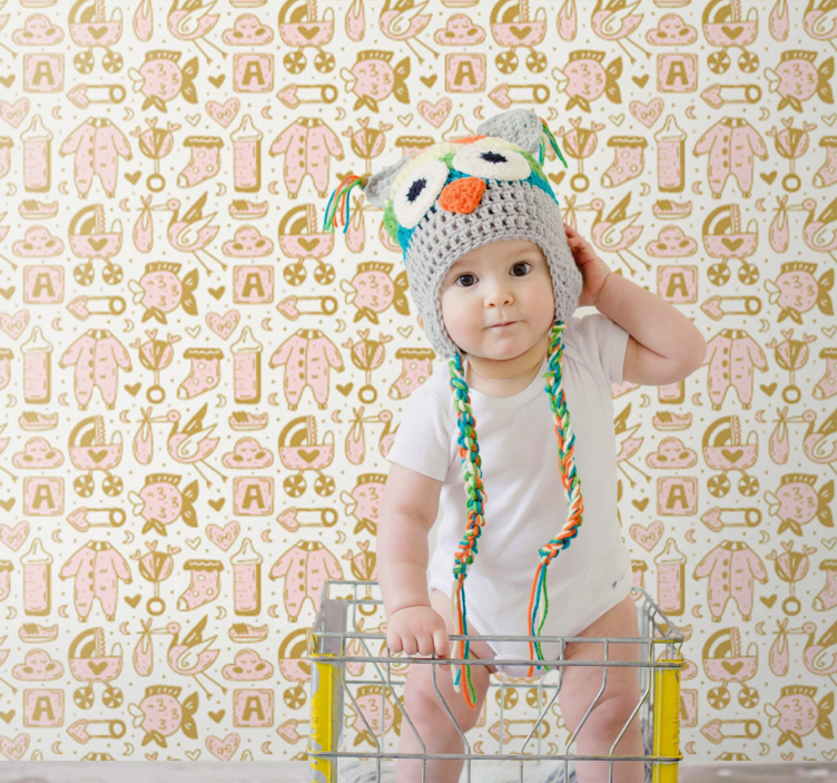 Owl Knit Hat wallpaper for the nursery - TenStickers