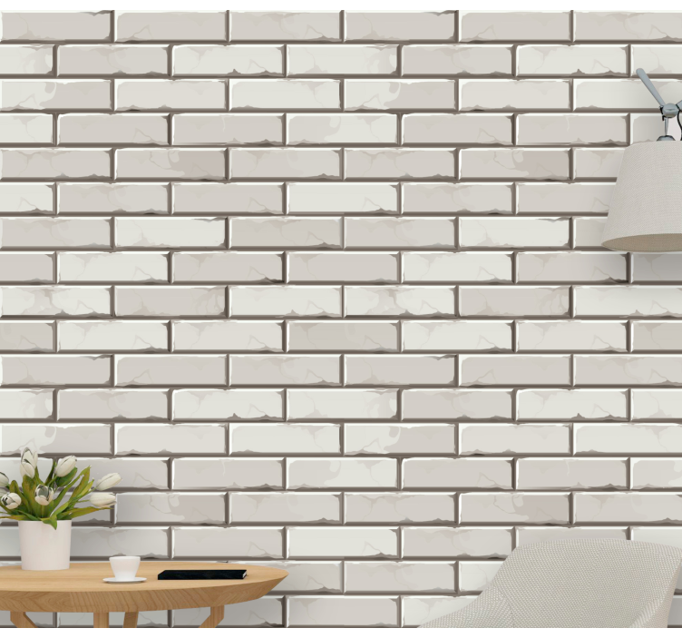 Pale texture brick wallpaper - TenStickers