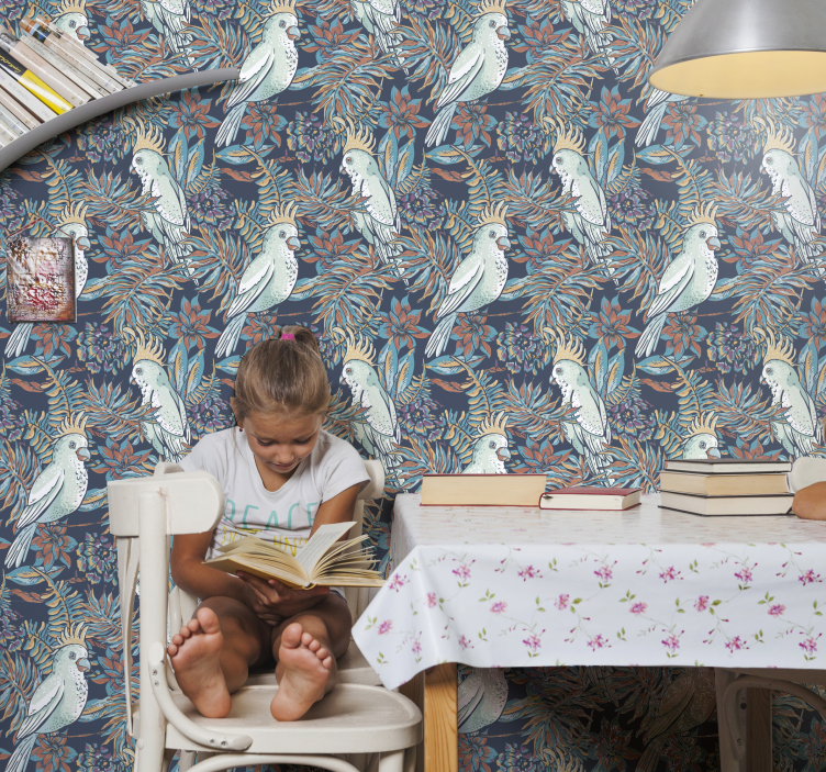 Parrot Motif Display parrots wallpaper - TenStickers