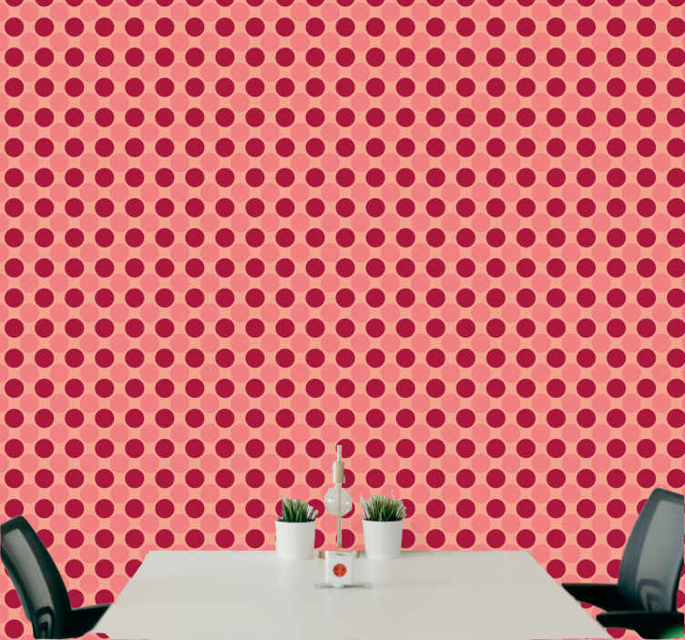 Retro circular geometry wallpaper dots - TenStickers