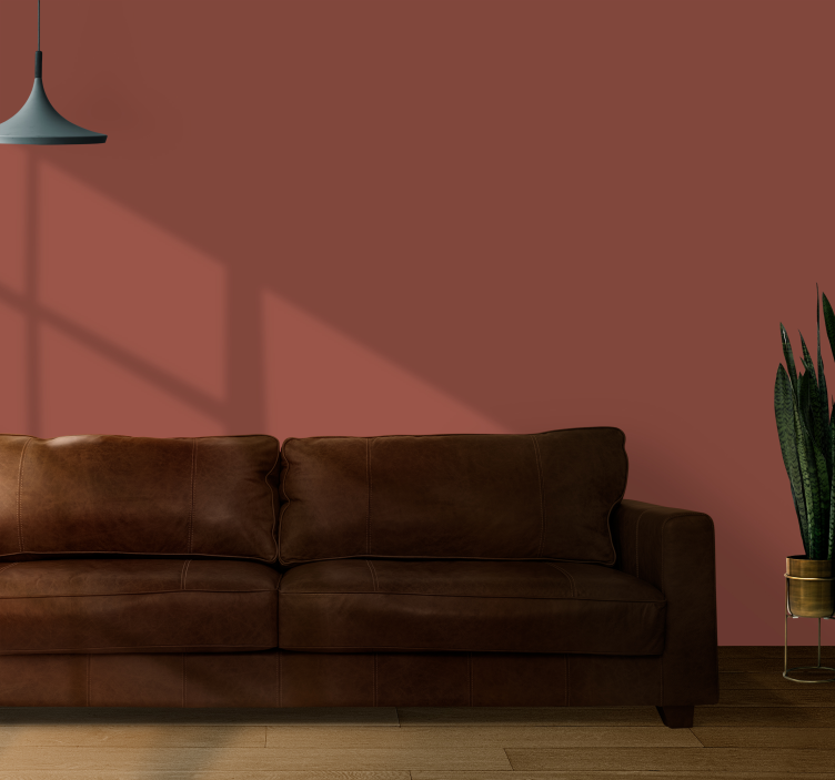 plain color terracotta wallpaper - TenStickers