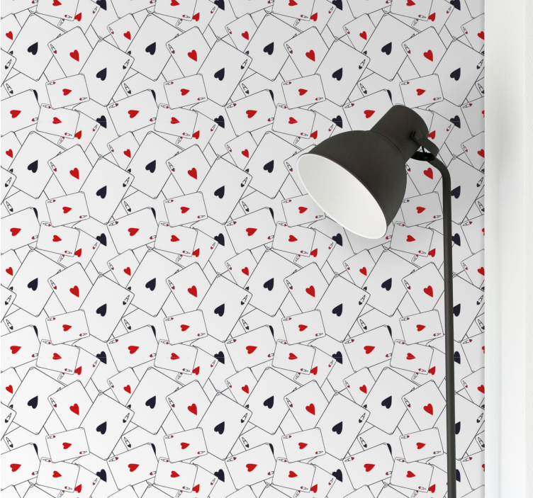 Playing Card Patterns text wallpaper - TenStickers