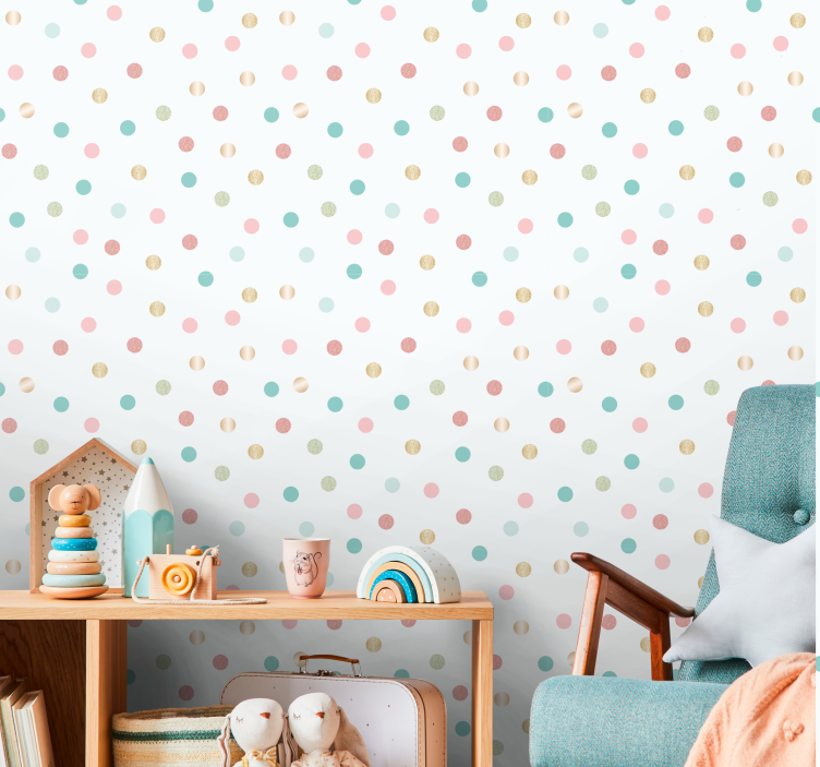 Polka Dot Fun wallpaper dots - TenStickers