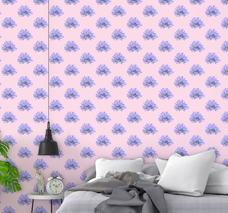 Purple Floral Arrangement flowers wallpaper - TenStickers