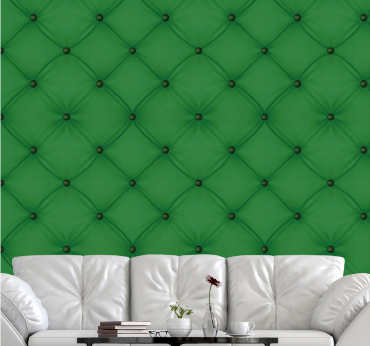 Quilted Green Surface wallpaper patterns - TenStickers