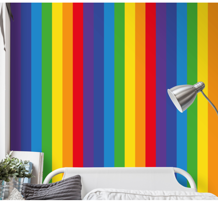 Rainbow colors Vertical Wallpaper - TenStickers
