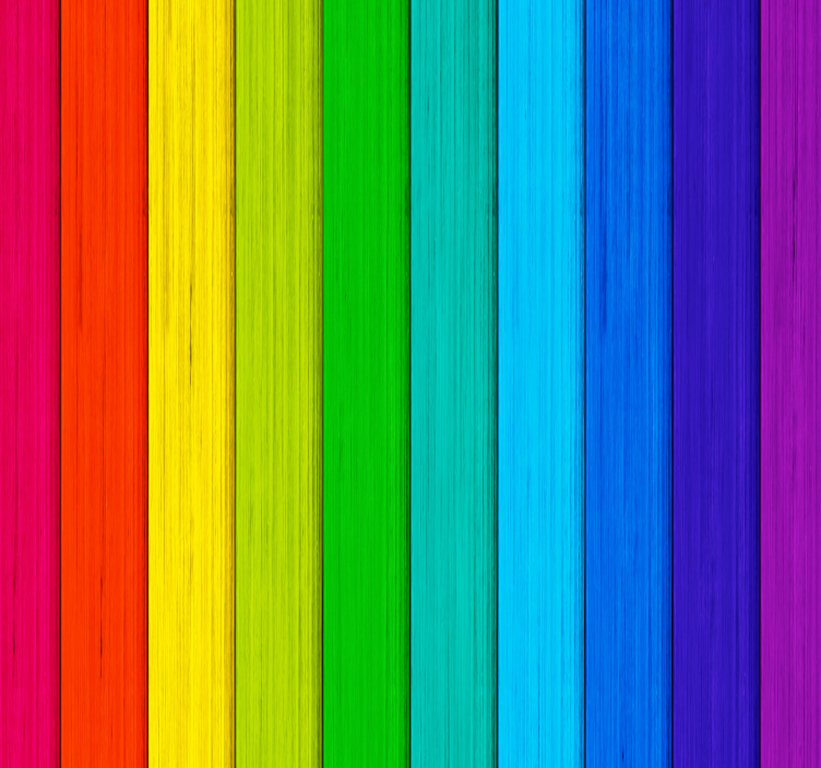 Rainbow Planks 3d wallpaper - TenStickers