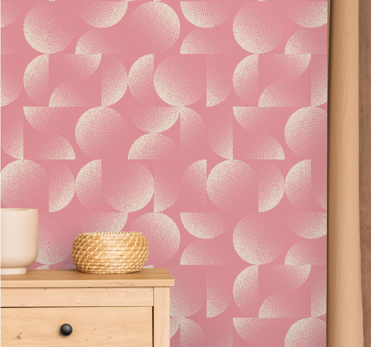 Rounded Patterns wallpaper geometric - TenStickers