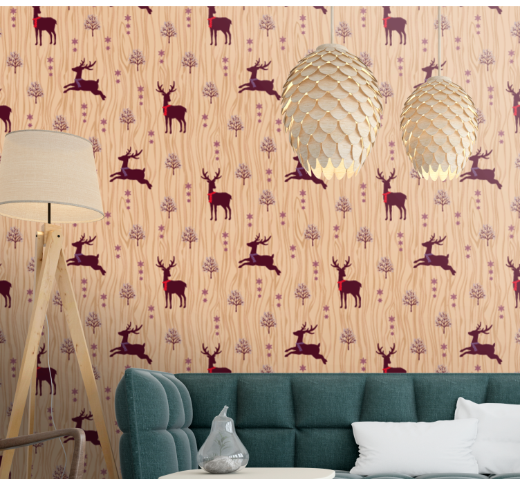 Rustic Forest Fauna cute animal wallpaper - TenStickers